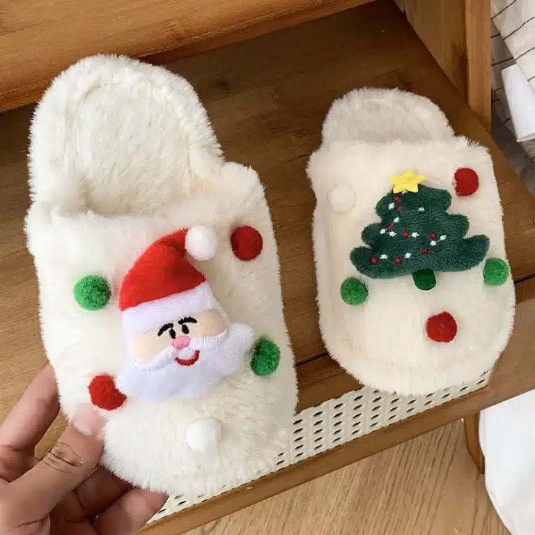 Pantoufles Douces Noël Enfant 14