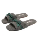 Claquettes Tissu Nœud Satin 3