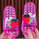 Claquettes Transparentes Lapin Fraise 3
