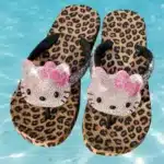 Tongs Hello Kitty Léopard 1