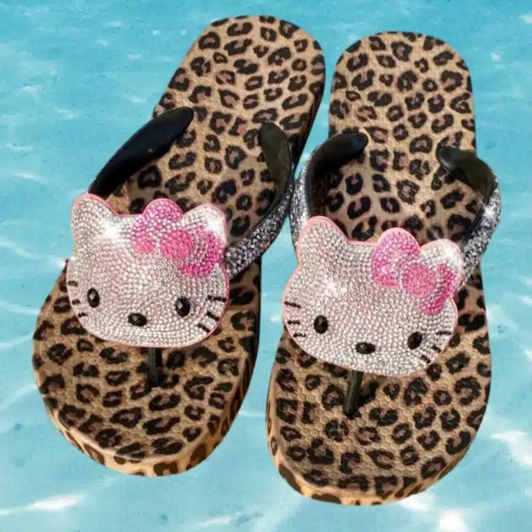 Tongs Hello Kitty Léopard 1