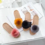 Claquettes Pompon Fourrure 3