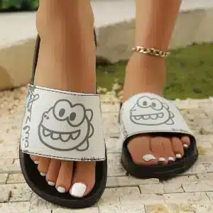 Claquettes Femme Grenouille Cartoon 1