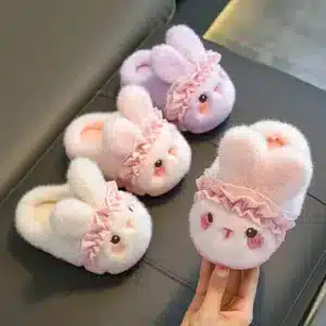 Pantoufles Lapin Peluche 4