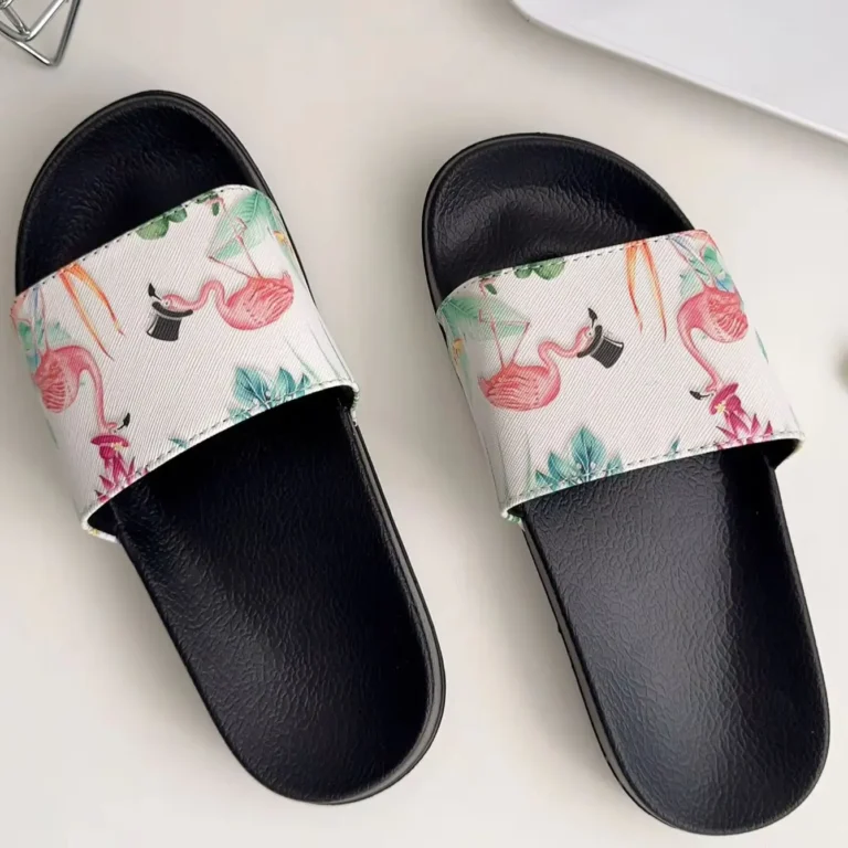 Claquettes Décontractées Flamant Rose 1