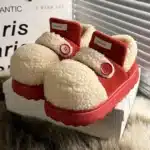 Pantoufles Baskets Sherpa Bouton 2