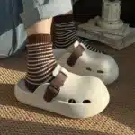 2026 Sandales mules d'été pour femmes à plateforme, à bout fermé, en EVA souple, pour la maison et l'intérieur, style décontracté 3