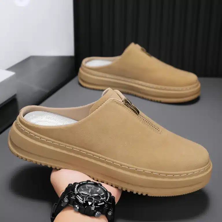 Chaussons Mules Fermeture Zip Homme 3